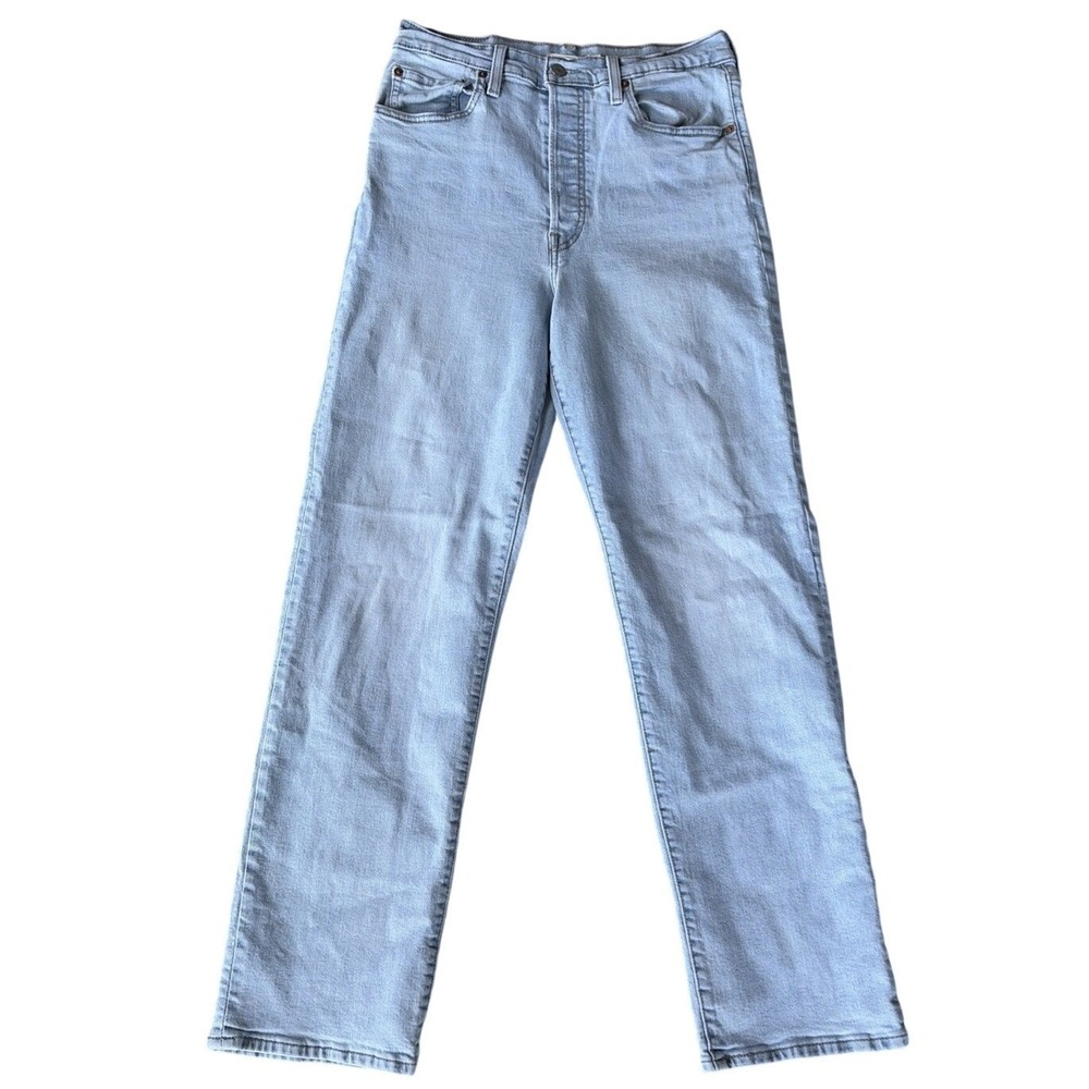 Levi's Ribcage Straight Jeans Womens Sz 31x31 (Act 33x31) High Rise Stretch